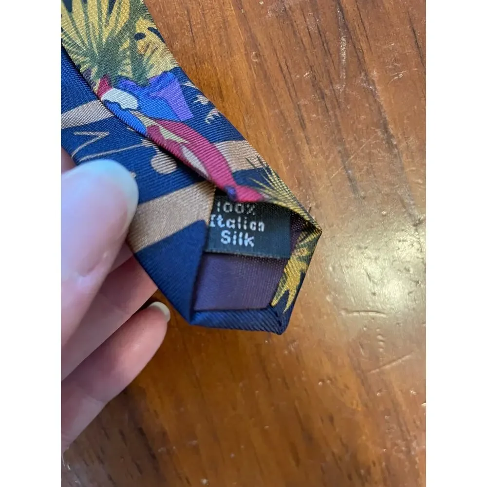 Cambridge Classics -Mervyns Neck Tie All Italica Silk Made inUSA People Abstract
